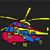 Colorful Military Helicopter Coloring
