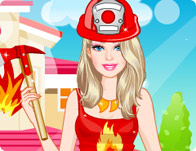 play Barbie Firefighter Dress Up