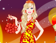 play Barbie Fire Princess Dress Up