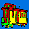 play Red Modern Locomotive Coloring