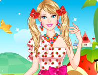 play Barbie Strawberry Princess Dress Up