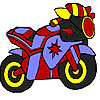 play Amazing Star Motorcycle Coloring