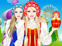 play Barbie Russian Doll Dress Up