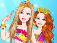 play Barbie Mermaid Princess Dressup