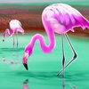 Fantastic Flamingos In The Lake Puzzle