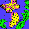play Leaves And Butterflies Coloring
