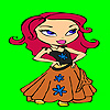 play Jenny Flower Dress Coloring
