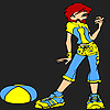 play Cute Sporty Girl Coloring