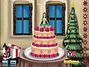 play Barbie Christmas Cake