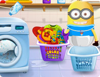 play Baby Minion Washing Clothes