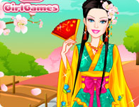 play Barbie Japanese Princess Dress Up