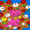 play Kitty In The Flower Island Coloring