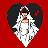 Bride In The Heart Frame Coloring