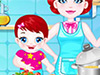 Baby Lulu Cooking With Mom