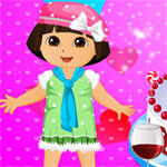 play Dora Valentine Day Cake