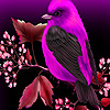 play Purple Sparrow In Garden Puzzle