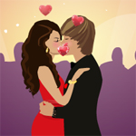 play Selena And Justin Kiss