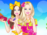 play Barbie Bridesmaid Dressup