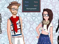 play Hipster Couple Dressup