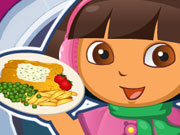 play Dora Fish And Chips Kissing