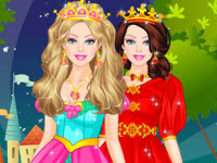 play Barbie'S Castle Dress Up