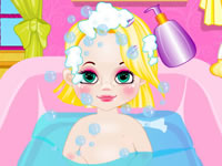 play Baby Rapunzel Haircut And Bathing