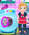 Baby Juliet Washing Clothes