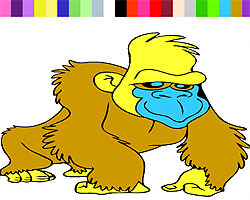 play Tired Gorilla Coloring