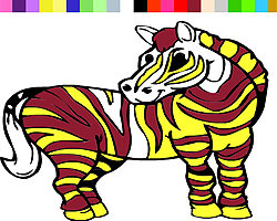 play Alone Zebra Coloring