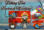 play Talking Tom Firetruck Washing