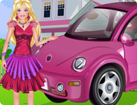 Barbie Car Cleaning