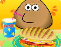 play Pou Cooking Hot Dog