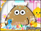 Pou Takes A Shower