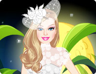 play Barbie Fairytale Bride Dress Up