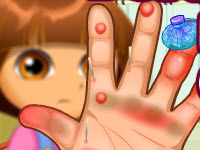 play Dora Hand Doctor Caring