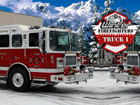 play  Winter Firefighters Truck