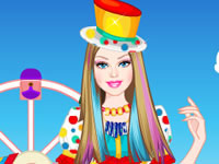 play Barbie Clown Princess Dress Up