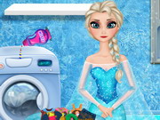 Elsa Washing Clothes