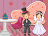 play Wedding Couple Doll House Decor