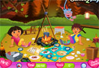 play Dora Forest Camp Cleaning