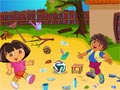 Dora And Diego Playing Football