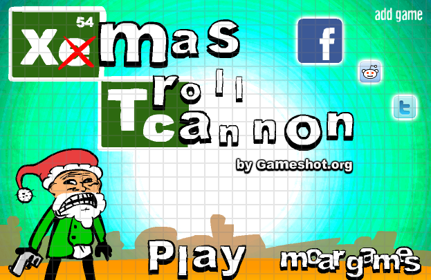 play Xmas Troll Cannon