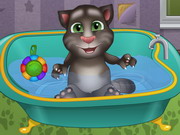 Baby Talking Tom Bathing