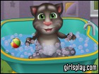 Baby Talking Tom Bathing