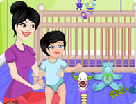 play Babysitter Cleaning With Baby