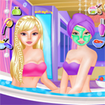 Twin Barbie At Spa Salon