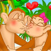 Cute Monkey Kissing