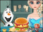 play Elsa Cooking Hamburger