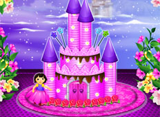 Dora Castle Cake