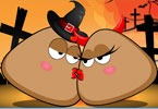 play Pou Halloween Kissing